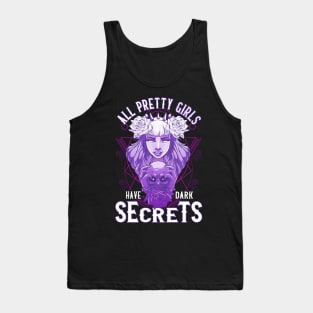 All Pretty Girls Have Dark Secrets Emo Goth Women Tank Top